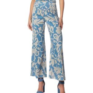 Foreveryoung The Label Wide Leg Linen Blend Flower Prints Pant